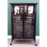 A 19th century Aesthetic Movement ebonised side cabinet in the Chinese taste,