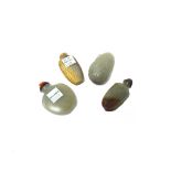 Four Chinese jade snuff bottles, late 19th/20th century,