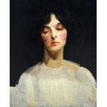 Douglas Stannus Gray (1890-1959), Woman in White, oil on canvas, 59cm x 49cm.