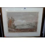 English School (19th century), Extensive landscapes, two, watercolour over pencil,