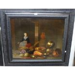 Floris van Schooten (1590-1656), A kitchen interior with maid, vegetables and utensils,