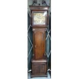 A late 18th century oak and mahogany eight day longcase clock,