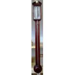 A mahogany stick barometer by J.