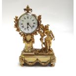 A Louis XVI style ormolu timepiece, late 19th/early 20th century,