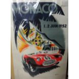 A re-print of a poster for the 1952 Monaco Grand Prix.