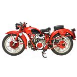 A 1949 Moto Guzzi Airone, 250cc sport, red, last MOT expired March 2011. Registration: 579 XUY.