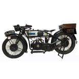 A 1926 Douglas E.W. 350, silver and blue, last MOT 2007. Registration: GL 2294.