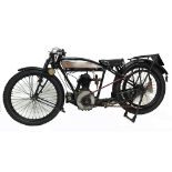 A 1926 Norton 16H, silver and black with red pinstripe, last MOT 2008. Registration: NR 9463.