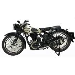 A 1937 Norton 500cc, silver and black, last MOT expired 2007. Registration: PSY 485.