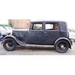 A 1932 Crossley automobile, black, 1141cc. Registration: KG 457.