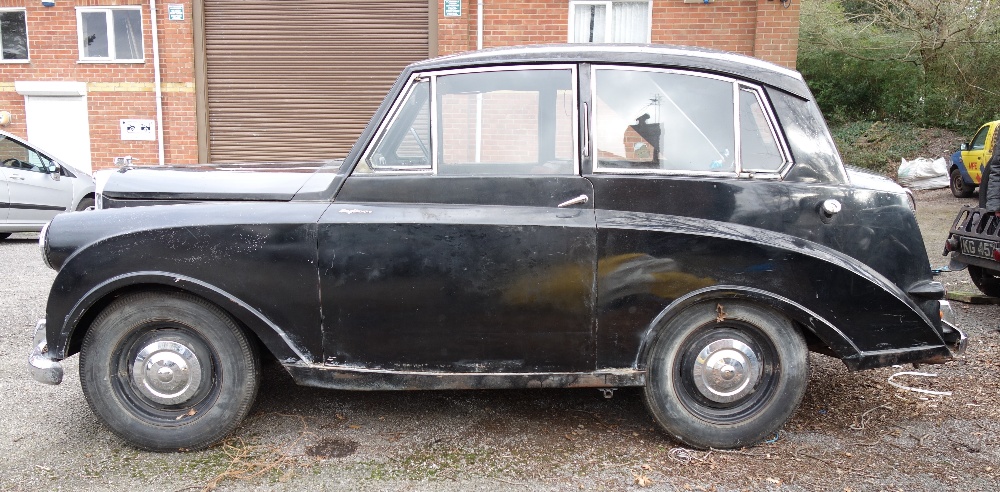 A 1951 Triumph Mayflower, black, 1247cc. Registration: GBK 169.