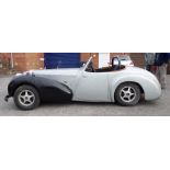 A 1947 Triumph Roadster, left hand drive, black and grey, Nissan 200SX engine (American import,