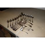 A quantity of electro-plated flatware.