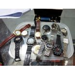 A quantity of assorted 20th century watches, including Casio, Seiko and sundry.