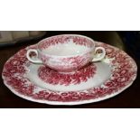A part dinner service by Meakin in the 'Romance' pattern and sundry Worcester items.
