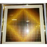 After Victor Vasarely, Untitled, colour print, unsigned.