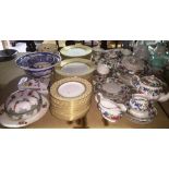 A quantity of ceramics including a Royal Doulton Booths pattern part dinner and tea service,