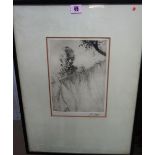 D. C. Sturge (early 20th century), Pegging out, etching, signed in pencil.