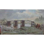 Lewis Duckett (1892-?), Postbridge, Dartmoor, oil on canvas, signed, unframed.