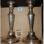 A quantity of silver plate including candlesticks and sundry.