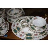 A Royal Albert 'Berkeley' pattern part dinner and tea service.