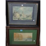 B** O** (19th/20th century), The Grand Canal, Venice, watercolour, indistinctly signed,