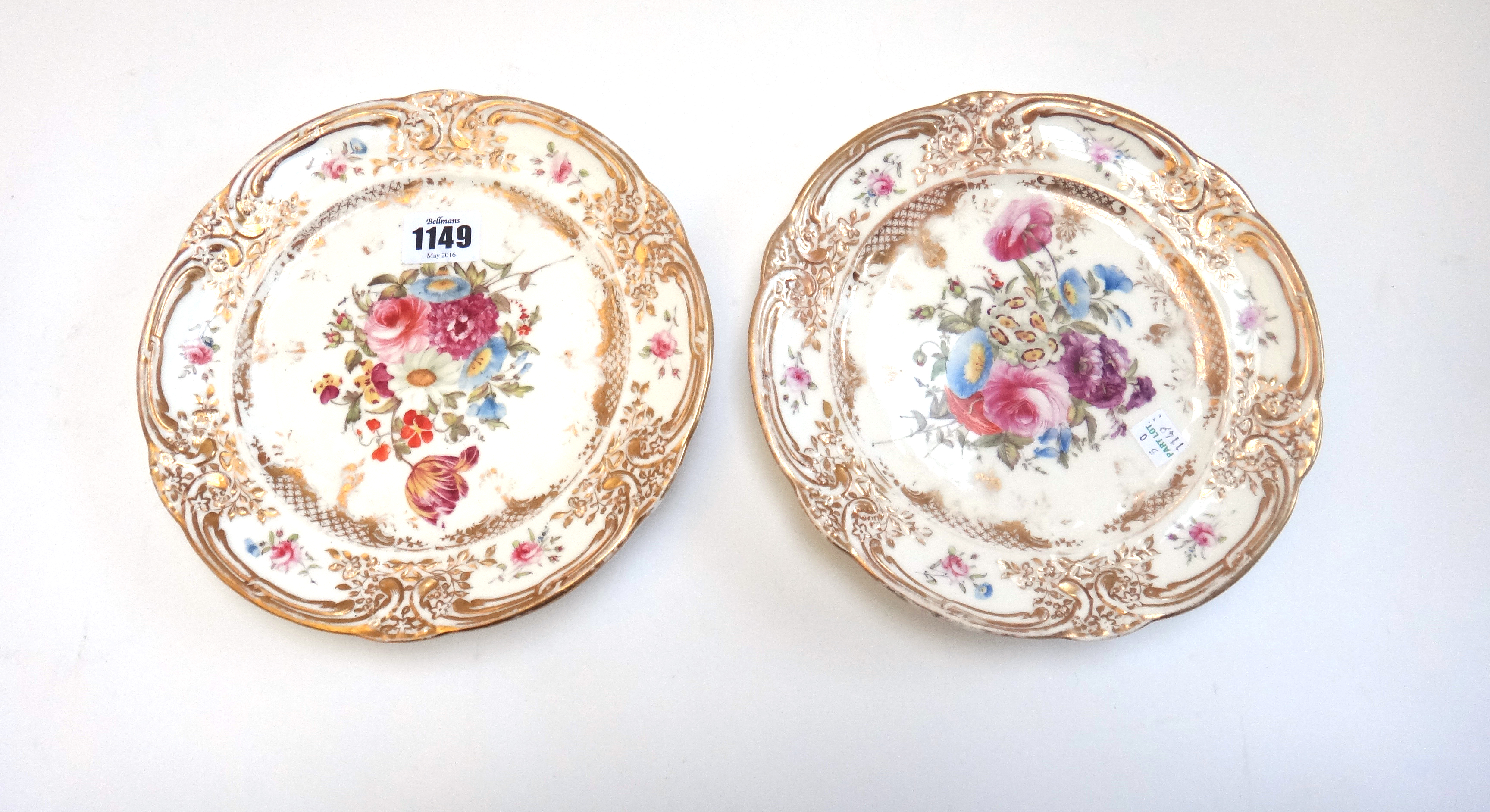 A pair of Nantgarw porcelain plates, circa 1820,