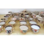 A group of Ridgway `Japan' pattern porcelain part tea and coffee services, circa 1820,