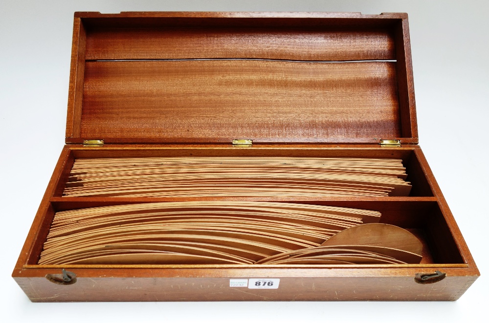 A boxed set of drawing curves, stamped 'Hall Harding LTD' and a similar plastic set, both cased,