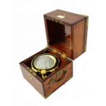 An early 19th century mahogany cased marine chronometer by Reid & Sons, Newcastle-upon-Tyne,