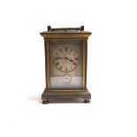 A brass cased repeating carriage clock, 19th century, by 'Barling Maidstone',