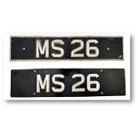 'MS 26' - vehicle registration number held on DVLA V778 Retention Certificate, expires 30.05.