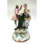 A Meissen outside decorated centrepiece, late 19th century,