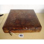 A late 18th century gilt tooled leather document box, probably Italian, circa 1780,