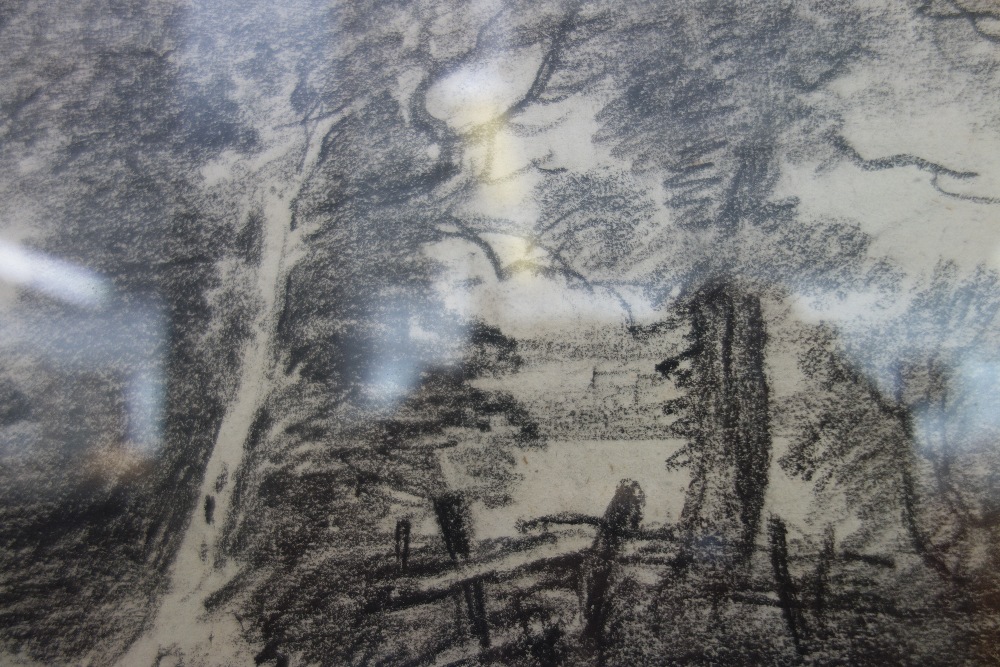 George Frost (1744-1821), Wooded landscape, charcoal, 24cm x 33cm. - Image 2 of 5