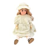 A Simon & Halbig bisque head doll, circa 1900, mould number 10,