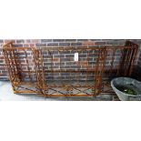 An early 20th century wrought iron breakfront balcony/balustrade, 213cm wide.