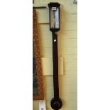 A Georgian rosewood stick barometer by J. W.