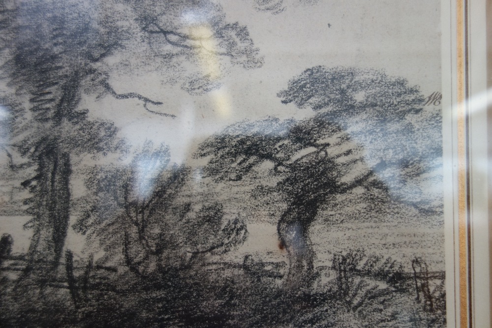 George Frost (1744-1821), Wooded landscape, charcoal, 24cm x 33cm. - Image 5 of 5