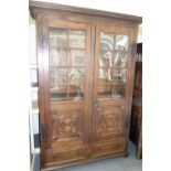 An early 18th century and later pine and oak cupboard,