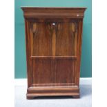 A 19th century figured walnut secretaire a abattant, the cushion frieze drawer over fall front,