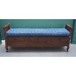 An 18th century and later French oak settle,