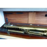 A 19th century Braham of Bristol single draw lacquered brass telescope on an adjustable tripod