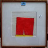 Riduan Tomkins (20th century) Red shorts study no.1, gouache.