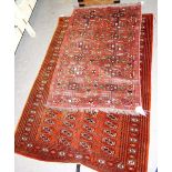 A Pakistan Bokhara rug, 188cm x 130cm and an Afghan rug, 146cm x 94cm, (2).