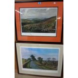 Lionel Edwards, Hunting scene, colour print signed in pencil,