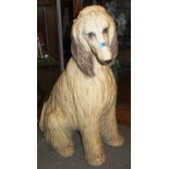 A life sized pottery Afghan hound, 84cm high.