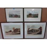 After William Joseph Shayer, Uphill; Downhill, a pair of engravings withhand colouring,