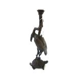 After Fratin, a bronze candlestick, mid-19th century,