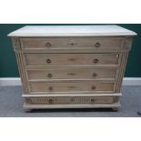 A 19th century secretaire commode,